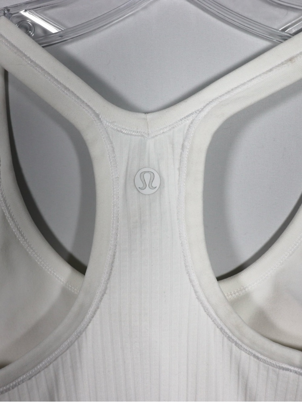 lululemon athletica White Ribbed Racerback Tank - Picture 7 of 7